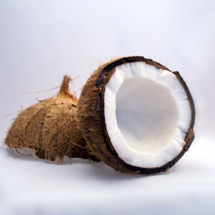 Fresh coconuts, the main ingredient of coconut milk halwa